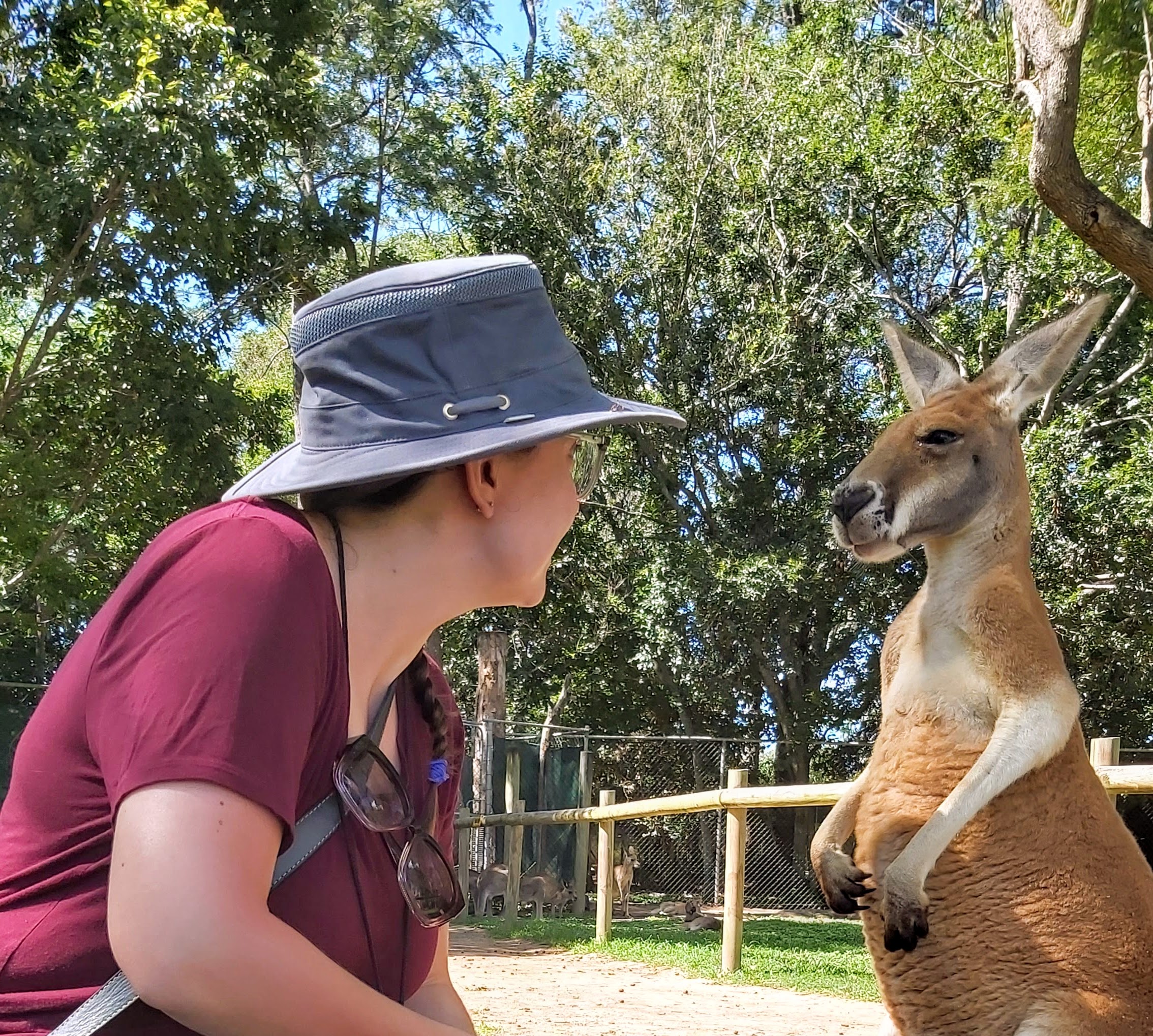 Elyse with kangaroo