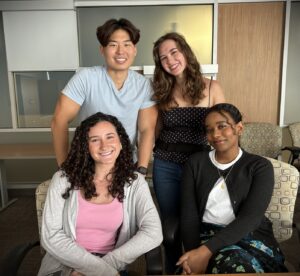 photo of summer students Aydin Lim, Ava Dryden, Lina Eltom and Sabrina Sefton